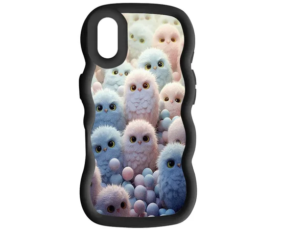 Чехол TPU Cloudy Pictures для Apple iPhone XR (6.1") Owls Black