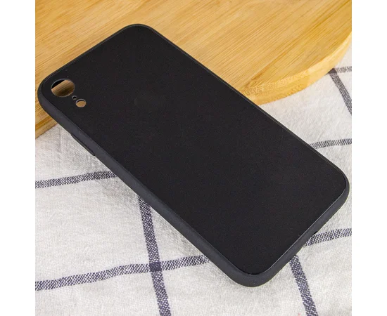 TPU+Glass чехол GLOSSY Logo Full camera для Apple iPhone XR (6.1") Черный