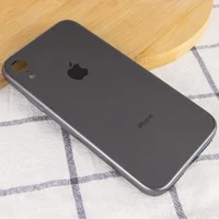 TPU+Glass чехол GLOSSY Logo Full camera для Apple iPhone XR (6.1") Серый