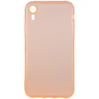 Матовый полупрозрачный TPU чехол с защитой камеры для Apple iPhone XR (6.1") Оранжевый / Orange