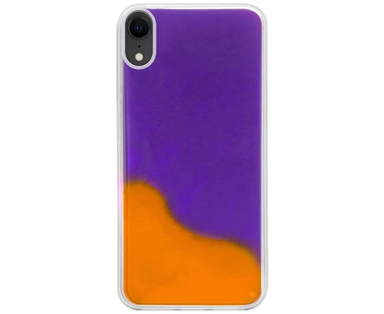 Неоновый чехол Neon Sand glow in the dark для Apple iPhone XR (6.1") Фиолетовый / Оранжевый