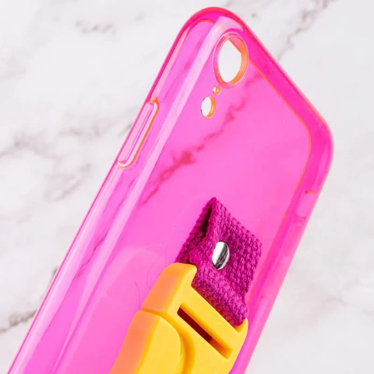 Чохол Handfree з кольоровим ремінцем для Apple iPhone XR (6.1") Рожевий