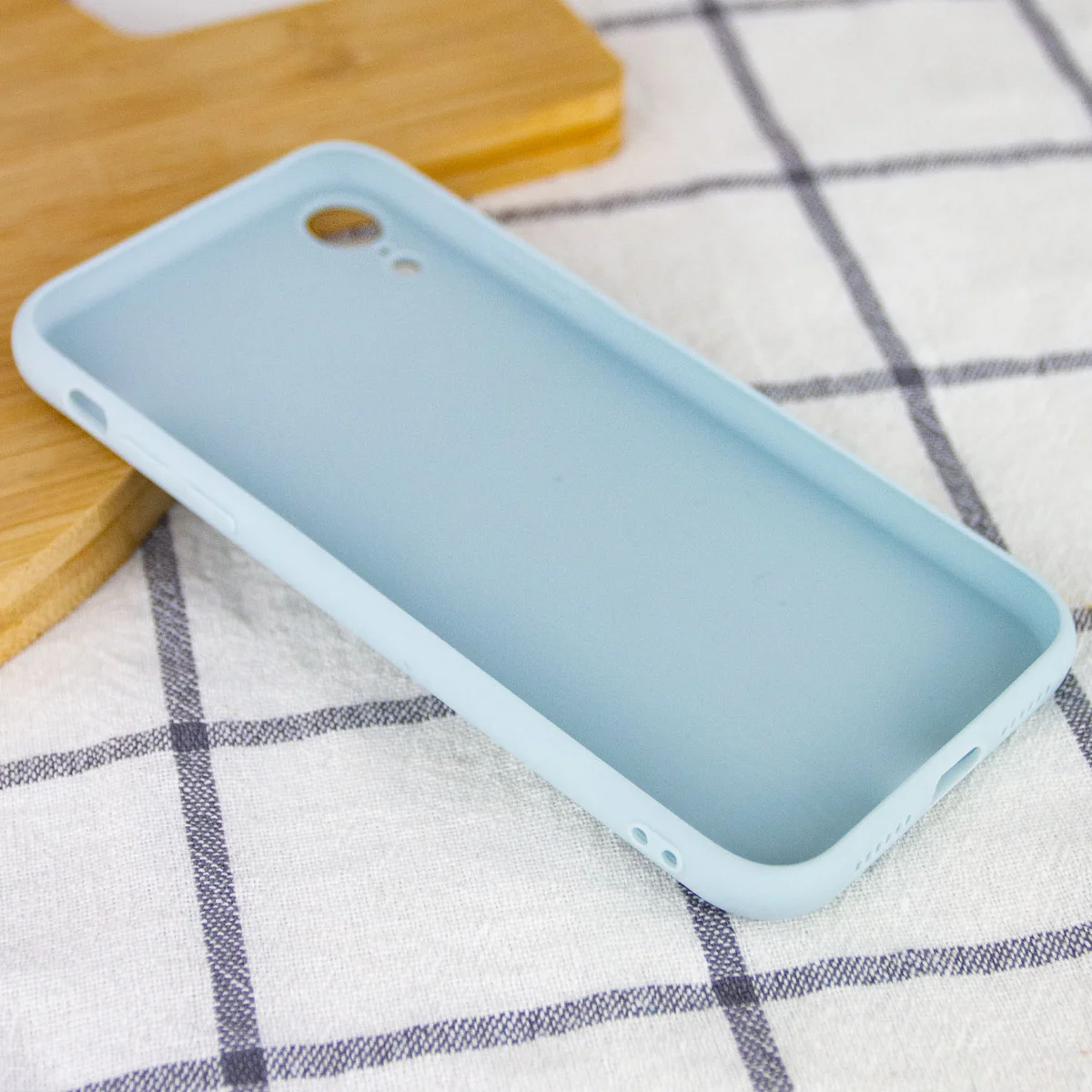 TPU+Glass чехол GLOSSY Logo Full camera (opp) для Apple iPhone XR (6.1") Голубой