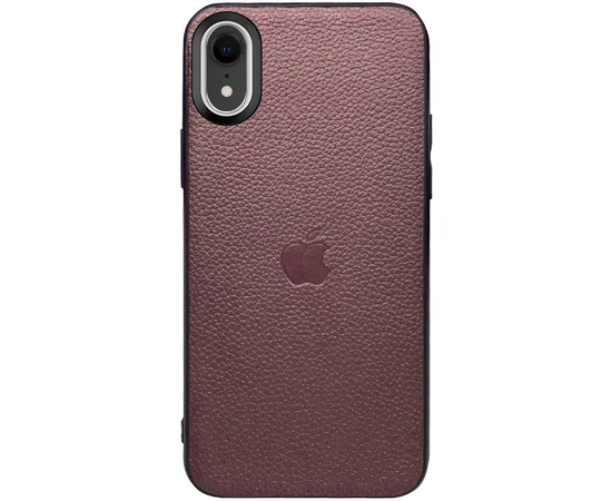 Кожаная накладка Epic Vivi Logo series для Apple iPhone XR (6.1") Коричневый