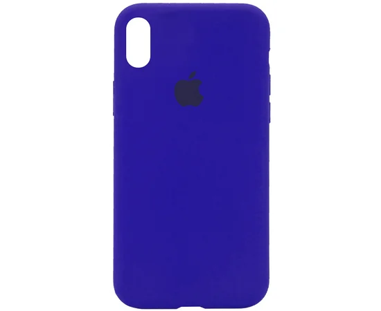 Чехол Silicone Case Full Protective (AA) для Apple iPhone XR (6.1") Синий / Shiny blue