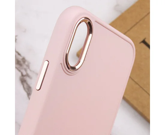 TPU чехол Bonbon Metal Style для Apple iPhone XR (6.1") Розовый / Light pink
