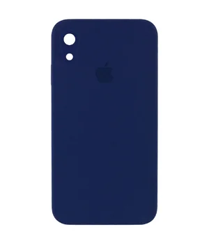 Чехол Silicone Case Square Full Camera Protective (AA) для Apple iPhone XR (6.1") Темно-синий / Midnight blue