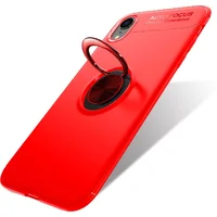 TPU чехол Deen ColorRing под магнитный держатель (opp) для Apple iPhone XR (6.1") Красный / Красный