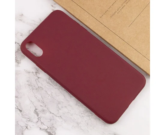 Силиконовый чехол Candy для Apple iPhone XR (6.1") Бордовый