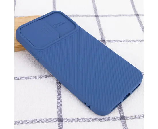 Чехол Camshield Square TPU со шторкой для камеры для Apple iPhone XR (6.1") Синий