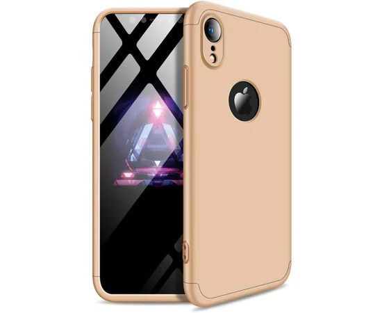 Пластиковая накладка GKK LikGus 360 градусов для Apple iPhone XR (6.1") Золотой