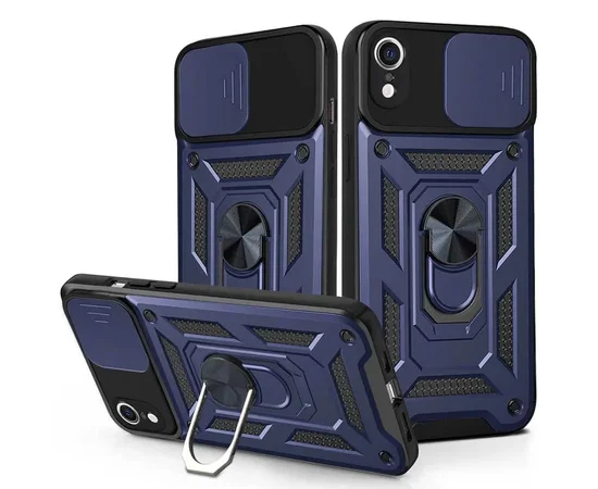 Ударопрочный чехол Camshield Serge Ring для Apple iPhone XR (6.1") Синий