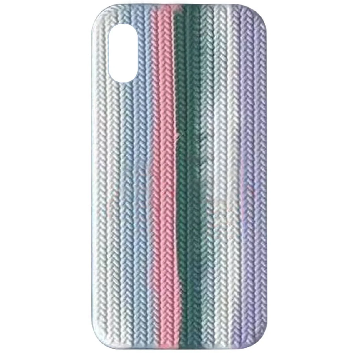 Чехол Silicone case Full Braided для Apple iPhone XR (6.1") Белый / Сиреневый