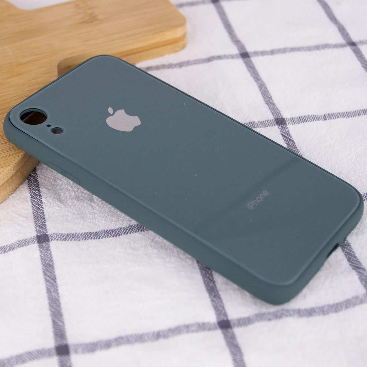 TPU + Glass чохол GLOSSY Logo Full camera (opp) для Apple iPhone XR (6.1 ") Зелений