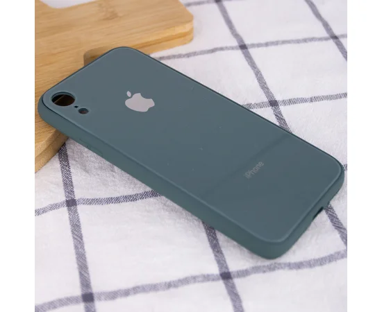 TPU+Glass чехол GLOSSY Logo Full camera (opp) для Apple iPhone XR (6.1") Зеленый