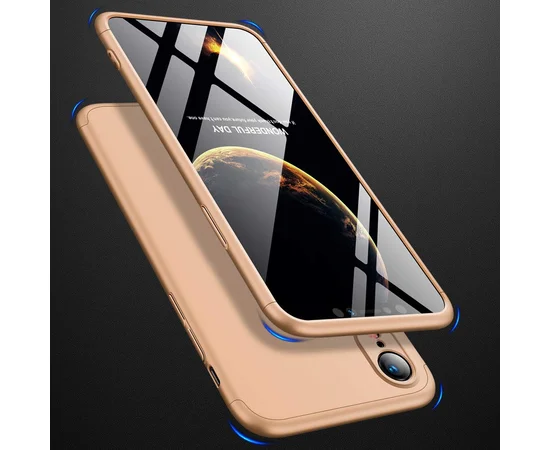Пластиковая накладка GKK LikGus 360 градусов для Apple iPhone XR (6.1") Золотой