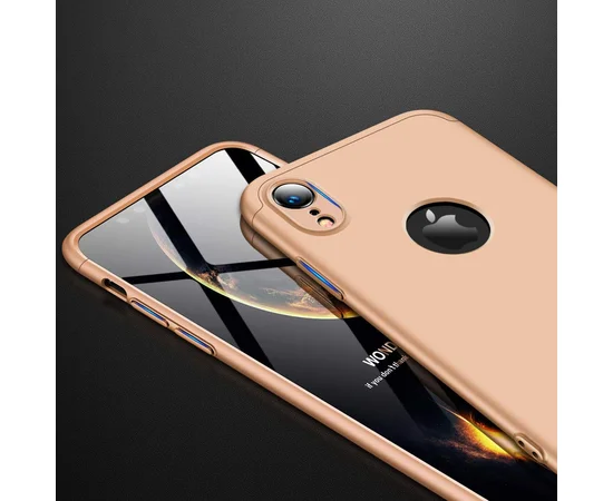 Пластиковая накладка GKK LikGus 360 градусов для Apple iPhone XR (6.1") Золотой