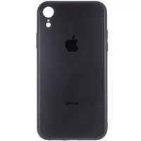 TPU+Glass чехол GLOSSY Logo Full camera для Apple iPhone XR (6.1") Черный