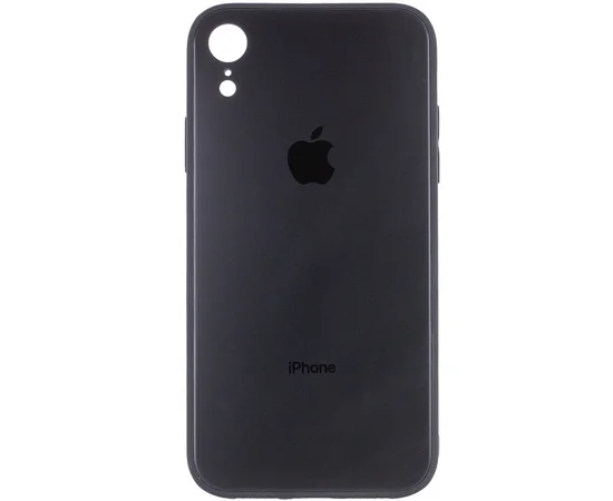 TPU+Glass чехол GLOSSY Logo Full camera для Apple iPhone XR (6.1") Черный