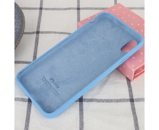 Чехол Silicone Case Full Protective (AA) для Apple iPhone XR (6.1") Голубой / Cornflower