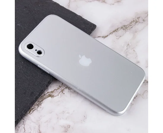 TPU+Glass чехол Matte Candy Full camera для Apple iPhone XR (6.1") Белый