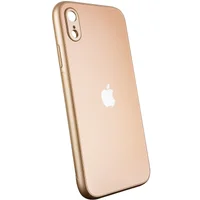 TPU+Glass чехол Matte Candy Full camera для Apple iPhone XR (6.1") Золотой