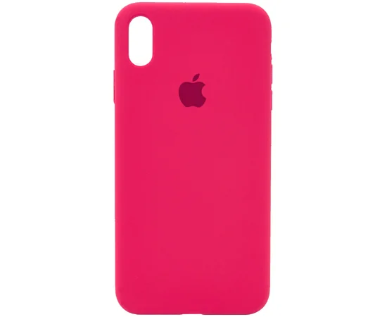 Чехол Silicone Case Full Protective (AA) для Apple iPhone XR (6.1") Розовый / Hot Pink