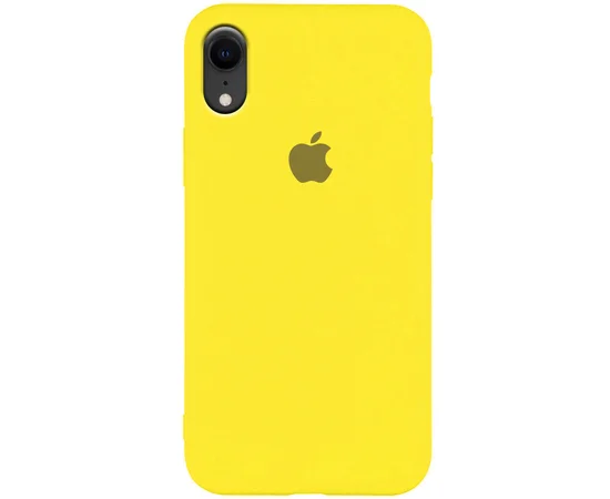 Чехол Silicone Case Slim Full Protective для Apple iPhone XR (6.1") Желтый / Neon Yellow