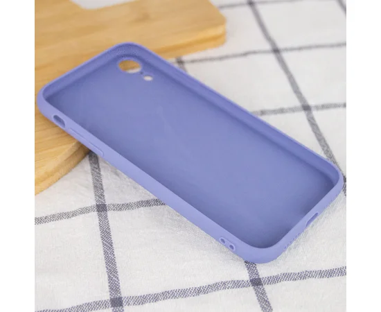 TPU+Glass чехол GLOSSY Logo Full camera (opp) для Apple iPhone XR (6.1") Сиреневый