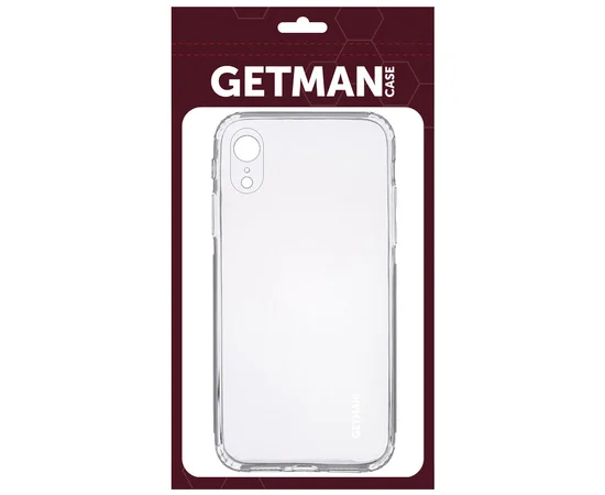 TPU чехол GETMAN Clear 1,0 mm для Apple iPhone XR (6.1") Прозрачный
