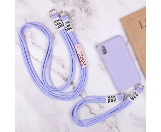 Чехол TPU two straps California для Apple iPhone XR (6.1") Сиреневый