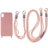 Чехол TPU two straps California для Apple iPhone XR (6.1") Розовый / Pink Sand