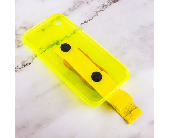 Чехол Handfree с цветным ремешком для Apple iPhone XR (6.1") Желтый