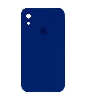 Чехол Silicone Case Square Full Camera Protective (AA) для Apple iPhone XR (6.1") Синий / Deep navy
