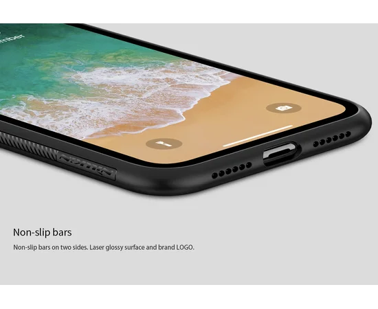 Карбоновая накладка Nillkin Synthetic Fiber series для Apple iPhone XR (6.1") Черный