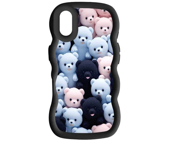 Чохол TPU Cloudy Pictures для Apple iPhone XR (6.1") Bears Black