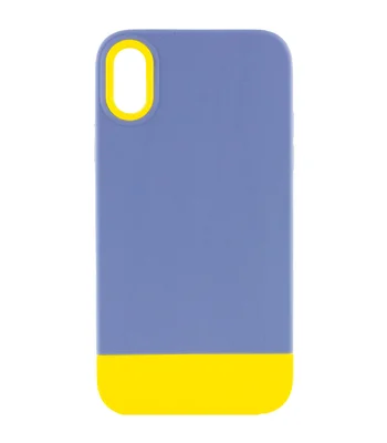 Чехол TPU+PC Bichromatic для Apple iPhone XR (6.1") Blue / Yellow