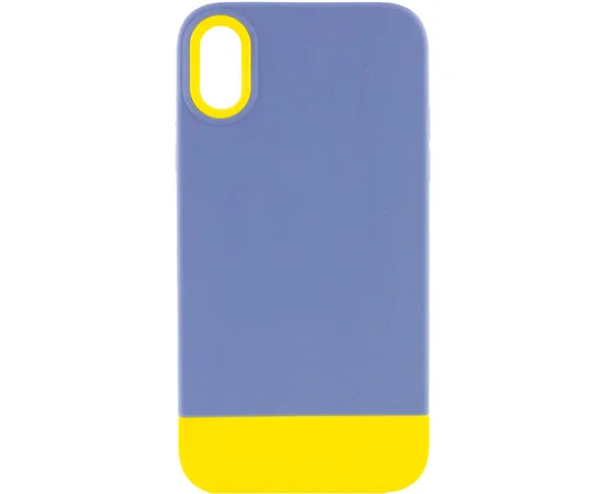 Чехол TPU+PC Bichromatic для Apple iPhone XR (6.1") Blue / Yellow