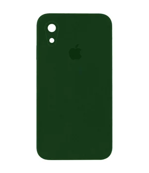 Чехол Silicone Case Square Full Camera Protective (AA) для Apple iPhone XR (6.1") Зеленый / Army green