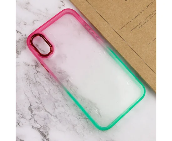 Чехол TPU+PC Fresh sip series для Apple iPhone XR (6.1") Салатовый / Розовый