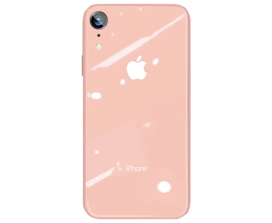 TPU+Glass чехол GLOSSY Logo series для Apple iPhone XR (6.1") Rose Gold