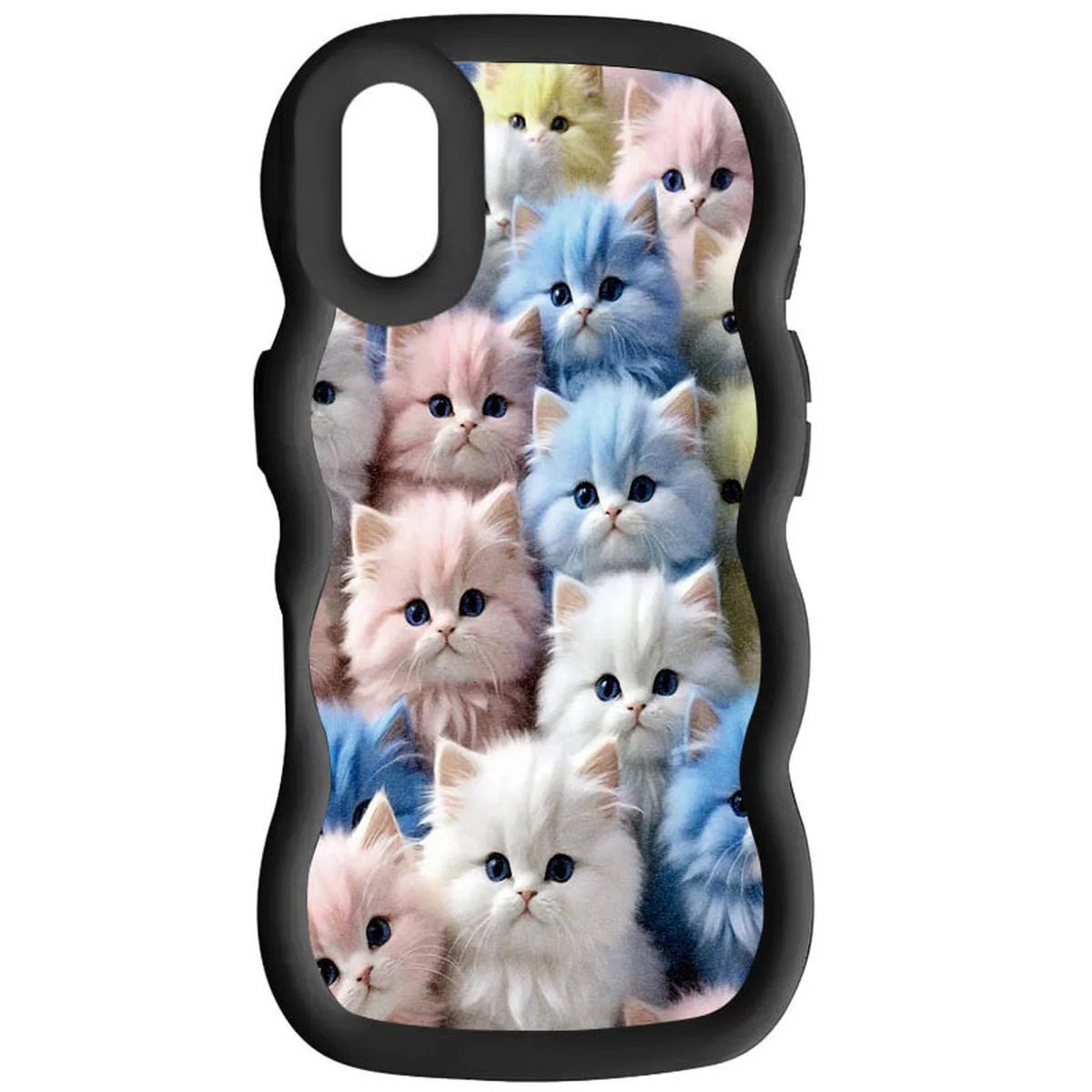 Чехол TPU Cloudy Pictures для Apple iPhone XR (6.1") Kittens Black