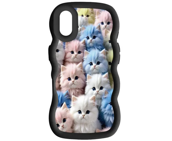 Чехол TPU Cloudy Pictures для Apple iPhone XR (6.1") Kittens Black