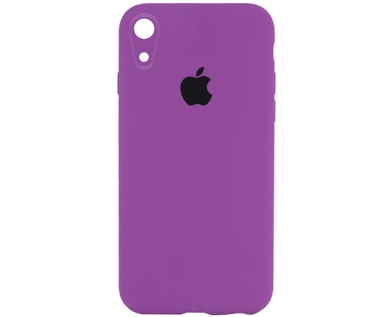 Чехол Silicone Case Square Full Camera Protective (AA) для Apple iPhone XR (6.1") Фиолетовый / Grape
