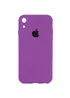 Чехол Silicone Case Square Full Camera Protective (AA) для Apple iPhone XR (6.1") Фиолетовый / Grape
