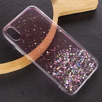 TPU чехол Star Glitter для Apple iPhone XR (6.1") Прозрачный / Розовый