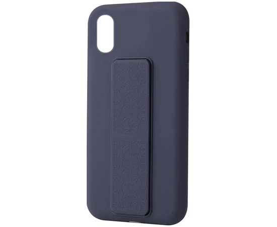Чехол Silicone Case Hand Holder для Apple iPhone XR (6.1") Темно-синий / Midnight blue