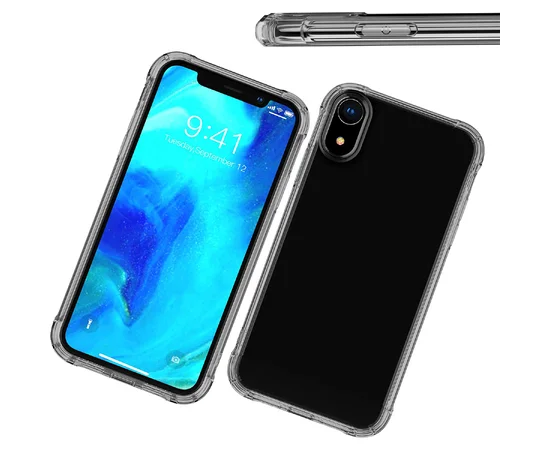 TPU чехол Epic Ease с усиленными углами для Apple iPhone XR (6.1") Черный / Transparent
