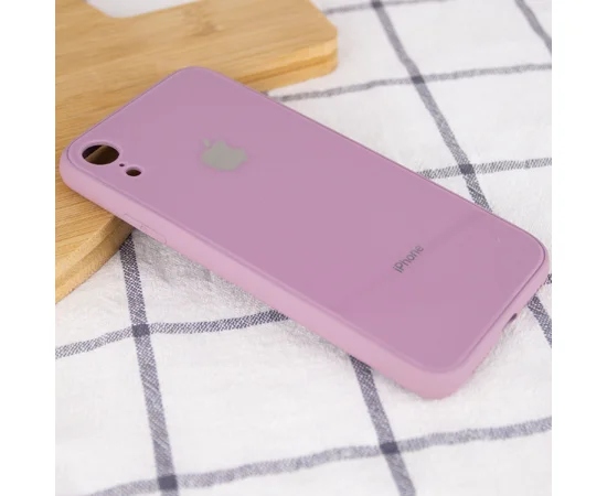 TPU+Glass чехол GLOSSY Logo Full camera (opp) для Apple iPhone XR (6.1") Лиловый / Lilac Pride