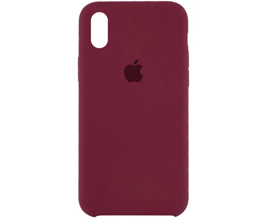 Чехол Silicone Case (AA) для Apple iPhone XR (6.1") Бордовый / Plum